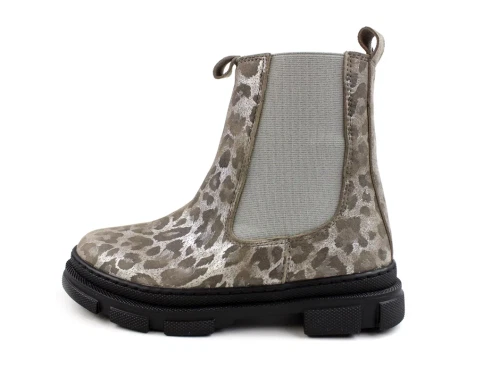 Angulus silver/grey leo støvlette med lynlås